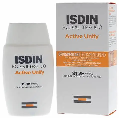 Isdin FotoUltra 100 Active Unify Solaire Dépigmentant SPF50+