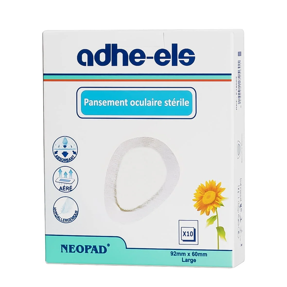 Neopad adh-els pansement oculaire sterile large